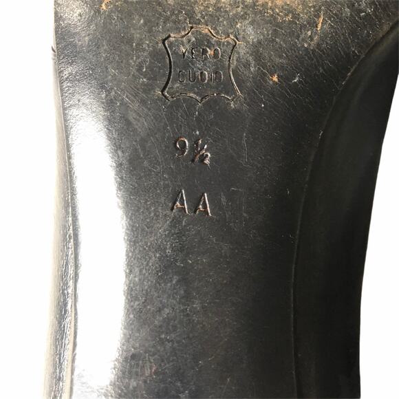 Bruno Magli Peep Toe Pump Navy 9.5 AA Vintage - Picture 6 of 16